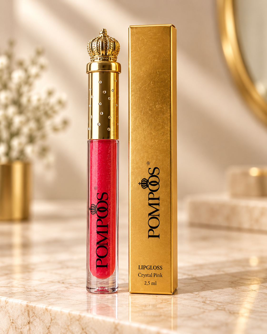 Gloss POMPOS Crystal Pink – 2,5 ml
