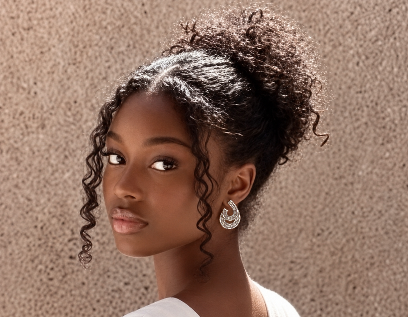 Boucles d’oreilles Éclat Double Arc – Argentées
